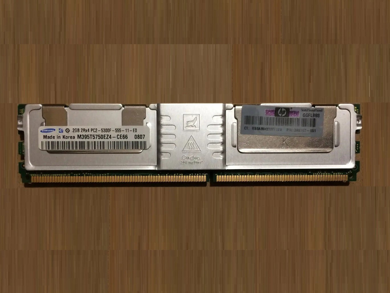 HP 398707-051 memory module 2GB DDR2 667MHz Samsung PC2-5300F 2Rx4 ECC FBDimm RAM